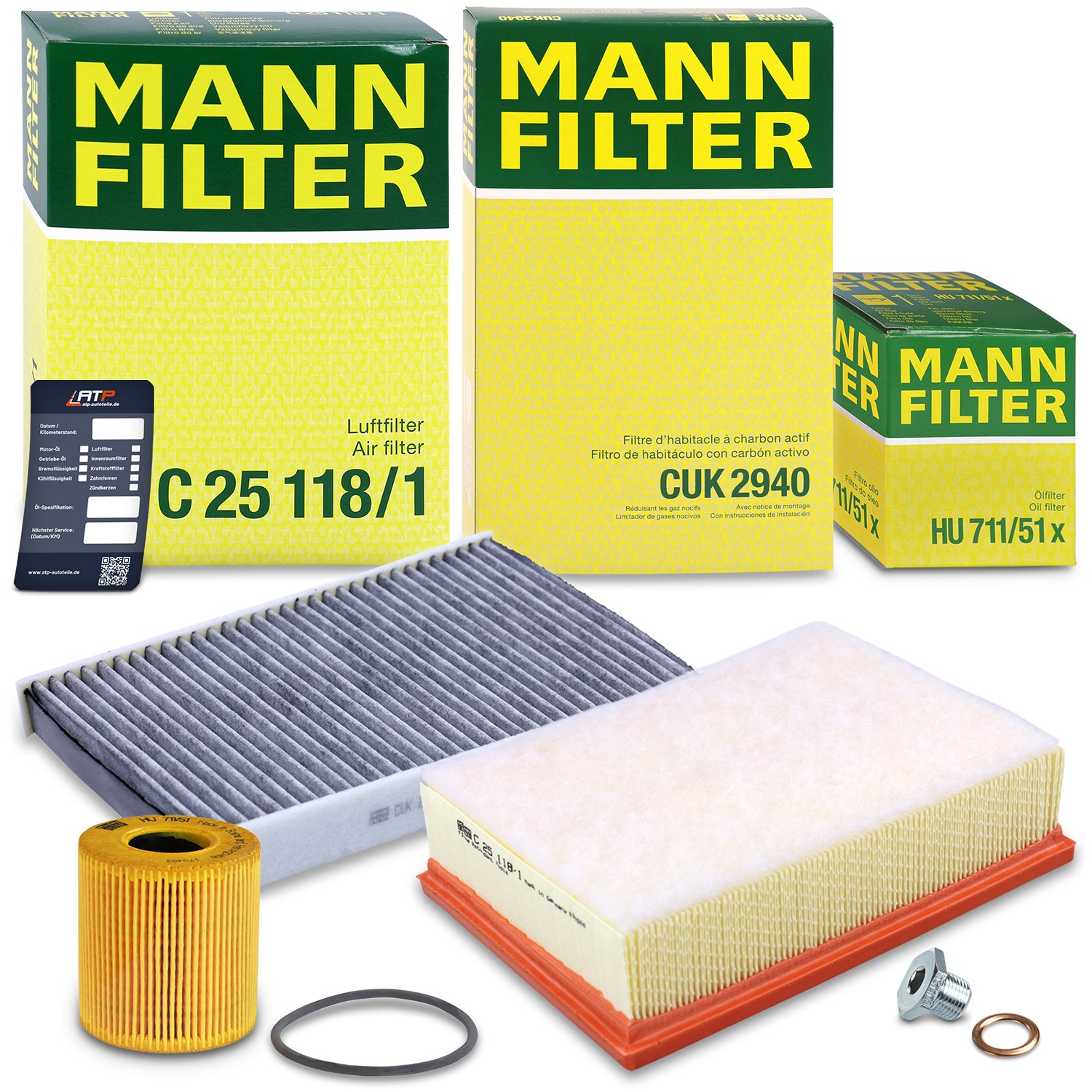 Mann-filter Inspektionspaket Filtersatz SET A [Hersteller-Nr. 10492796] für Citroën, Peugeot