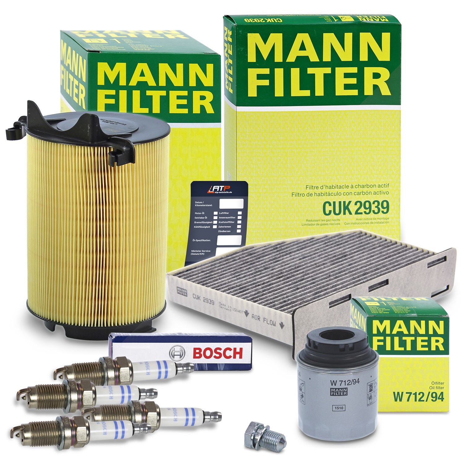 Mann-filter Inspektionspaket Set C [Hersteller-Nr. 40512999] für Skoda, Seat, Audi, VW