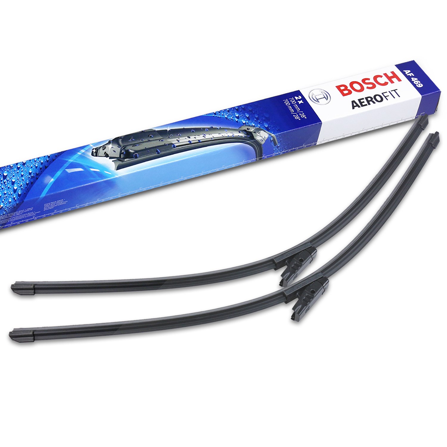 Bosch Wischerblatt Aerofit ­AF469 vorne [Hersteller-Nr. 3397009094] für Ford, Seat, VW, Peugeot