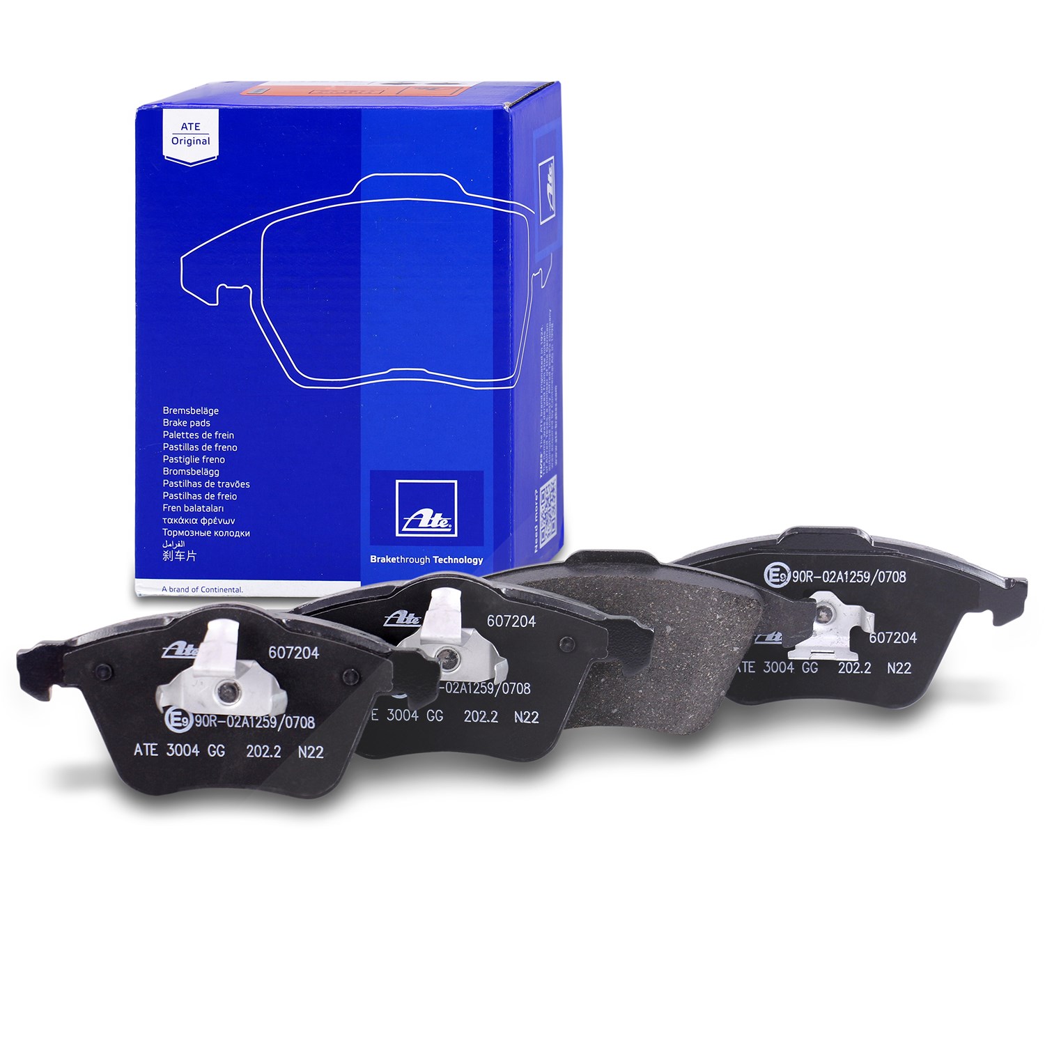 Ate Bremsbelagsatz vorne [Hersteller-Nr. 13.0460-7204.2] für Mazda, Saab, Volvo, Opel, Vauxhall, Ford