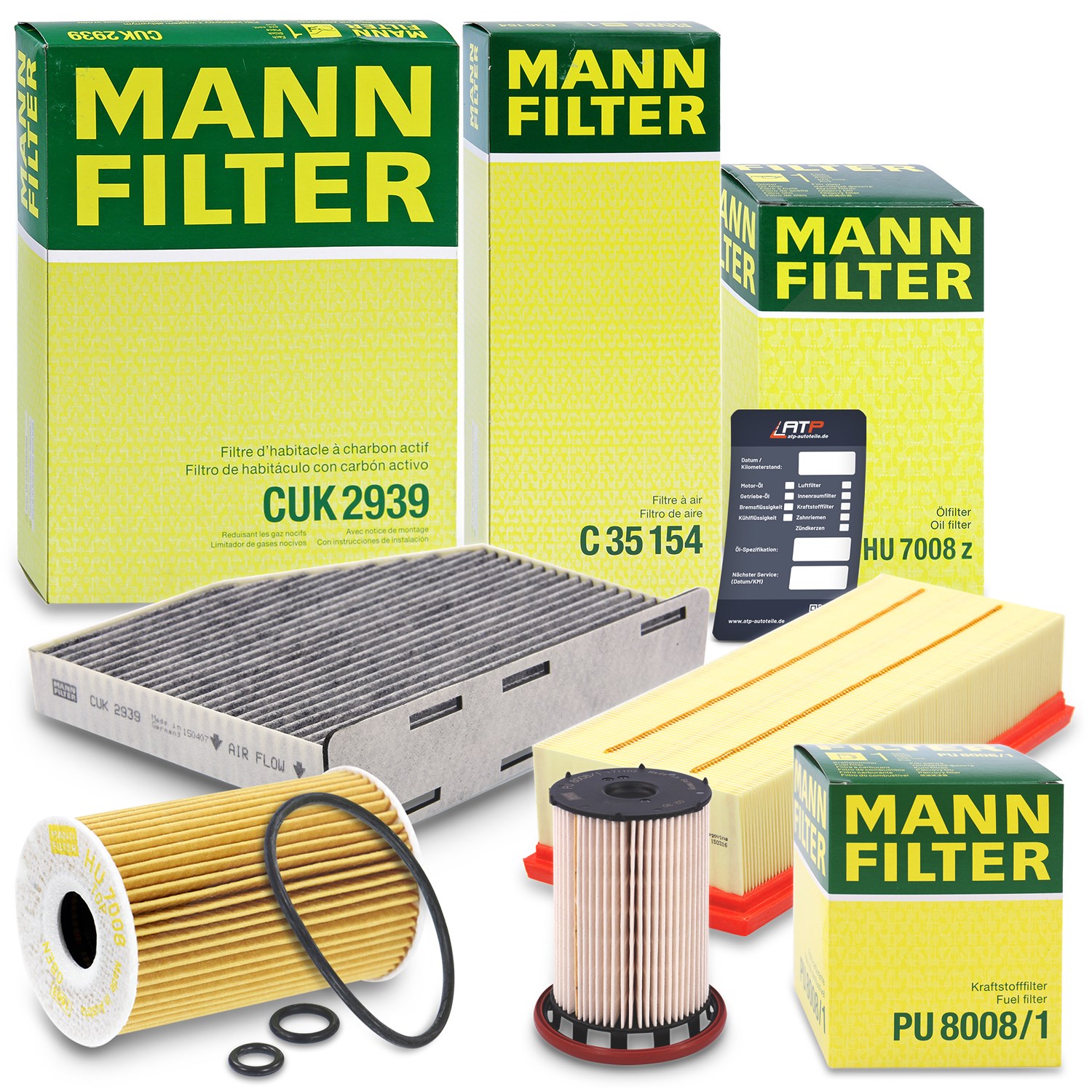 Mann-filter Inspektionspaket Filtersatz SET B [Hersteller-Nr. 10492351] für Audi, VW, Seat