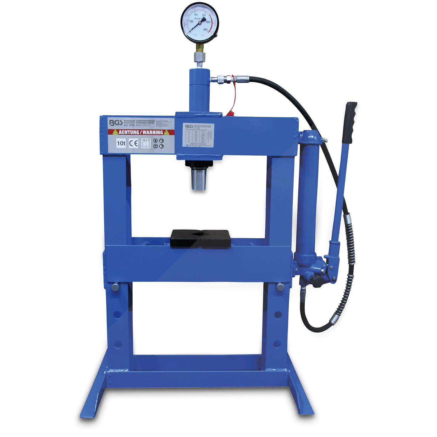 Bgs Hydraulik- Werkstattpresse 10 t [Hersteller-Nr. 9790]