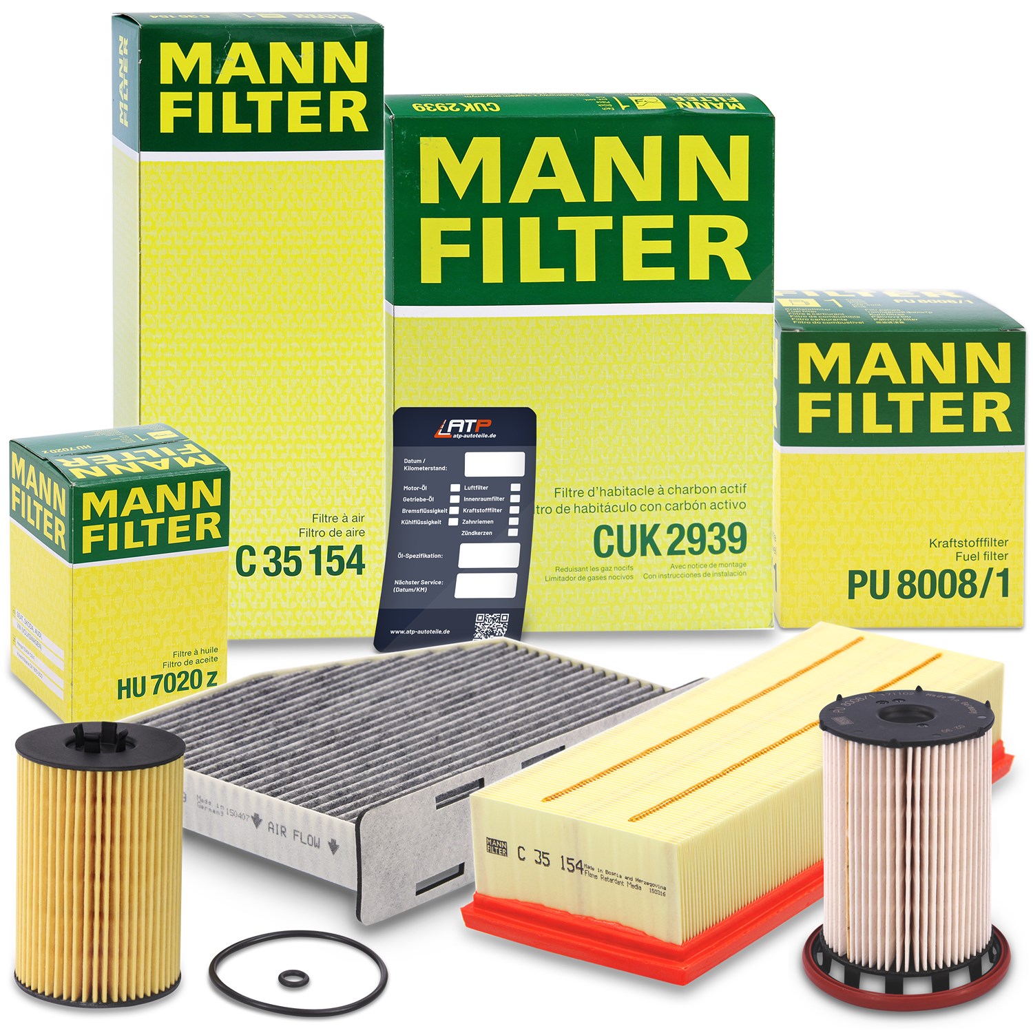 Mann-filter Inspektionspaket SET B [Hersteller-Nr. 10492350] für Audi, VW, Seat