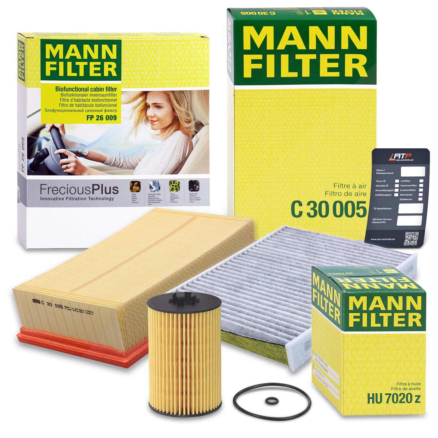 Mann-filter Inspektionspaket Filtersatz SET A [Hersteller-Nr. 10493091] für Skoda, Audi, Seat, VW