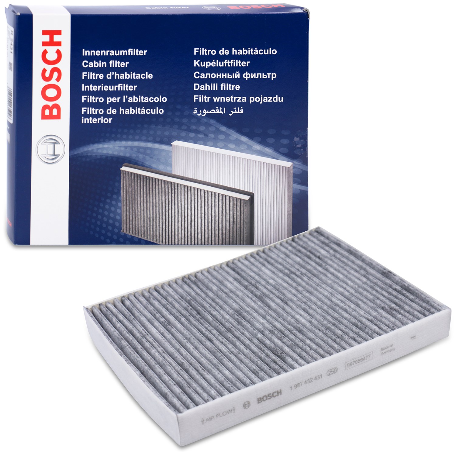 Bosch Filter, Innenraumluft [Hersteller-Nr. 1987432431] für VW, Porsche, Audi