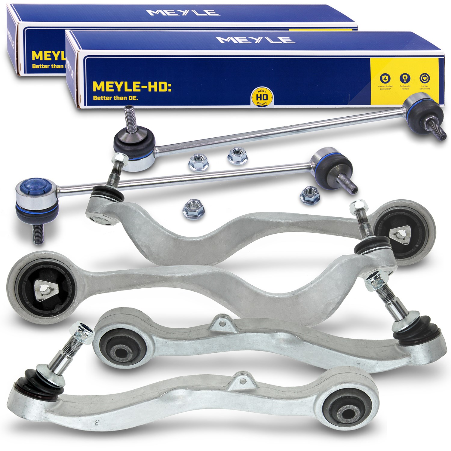 Bestprice 4x Querlenker + 2x MEYLE Koppelstange vorne unten [Hersteller-Nr. 40379288] für BMW