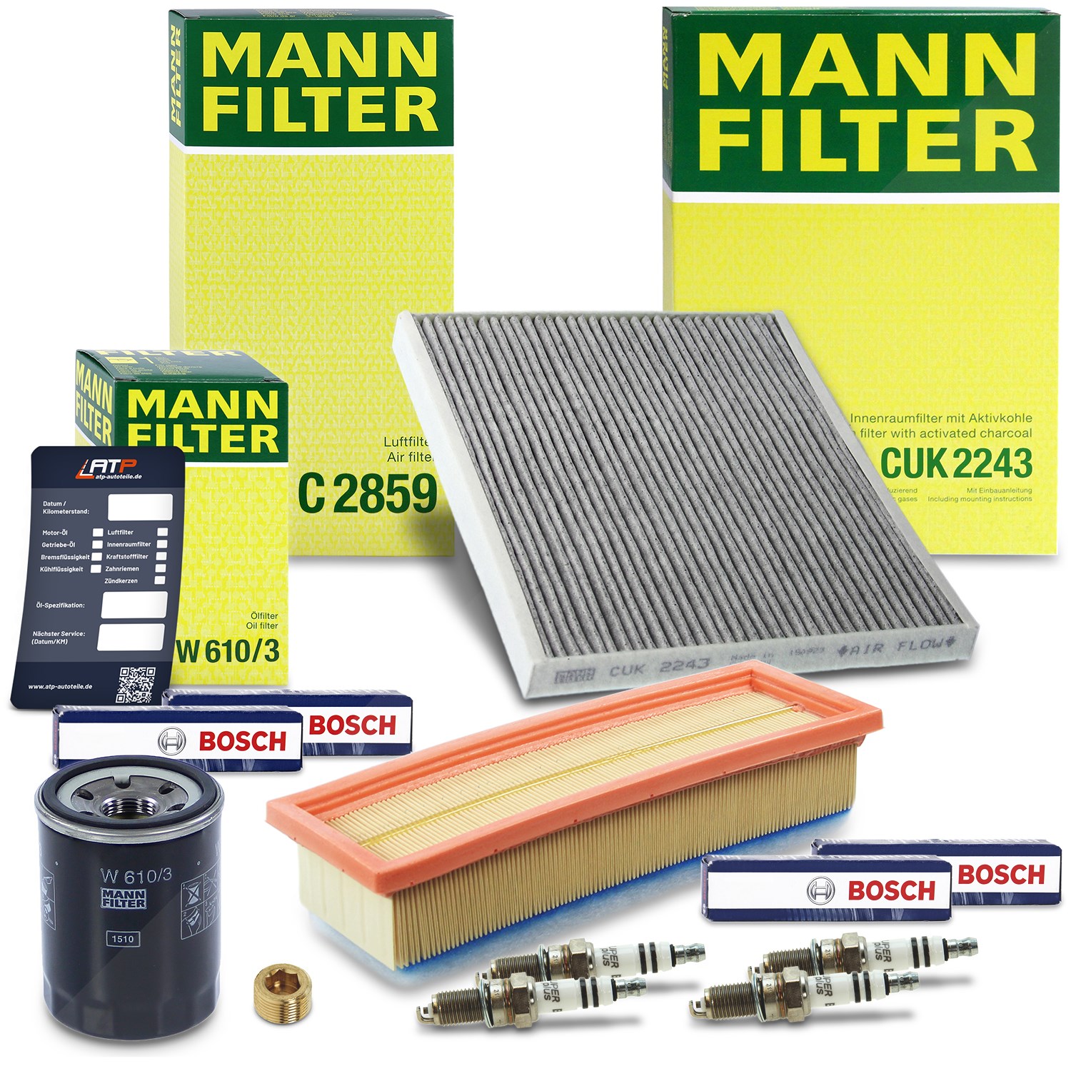 Mann-filter Inspektionspaket Filtersatz SET C [Hersteller-Nr. 10491200] für Alfa Romeo, Fiat