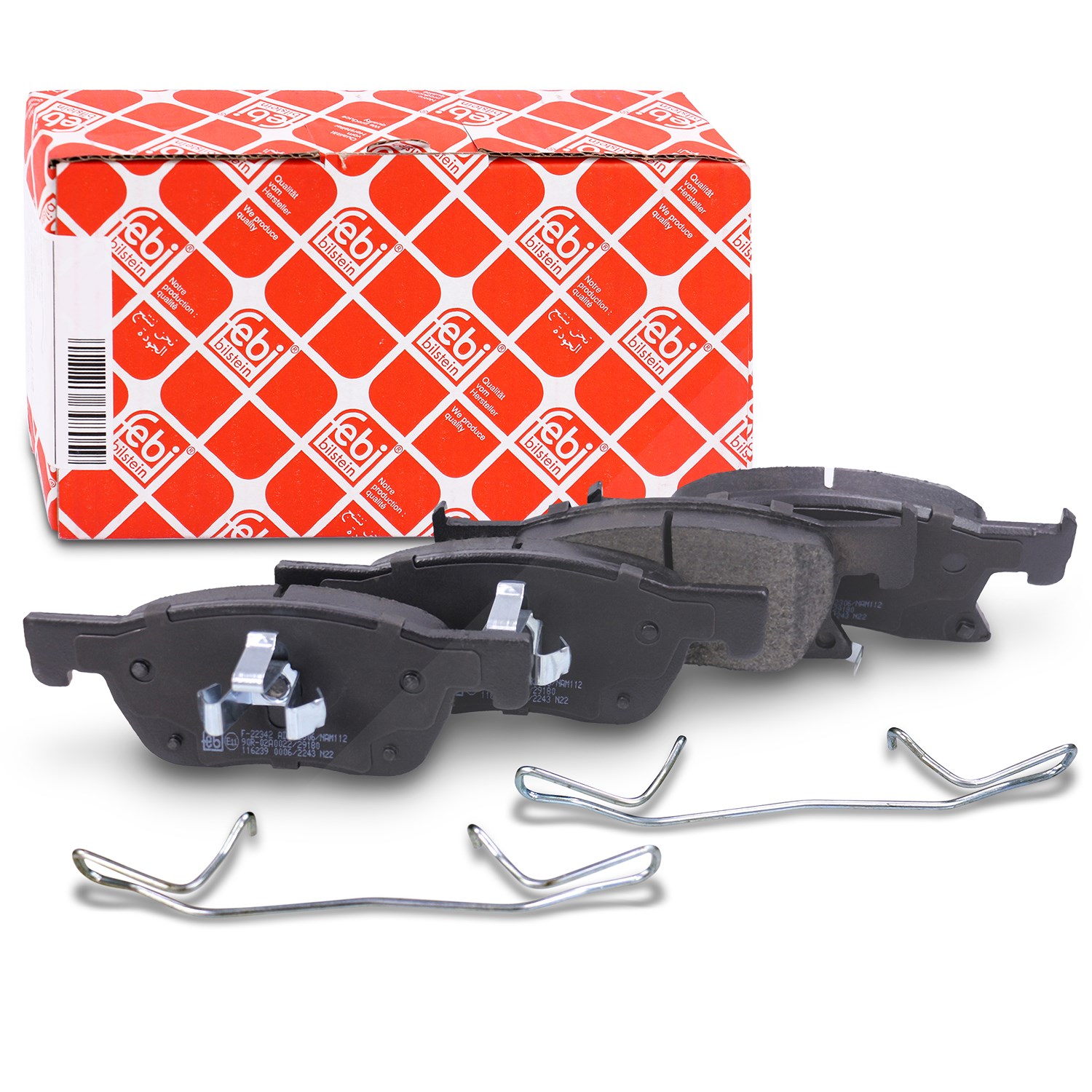 Febi Bilstein Bremsbelagsatz vorne [Hersteller-Nr. 116239] für Opel, Vauxhall