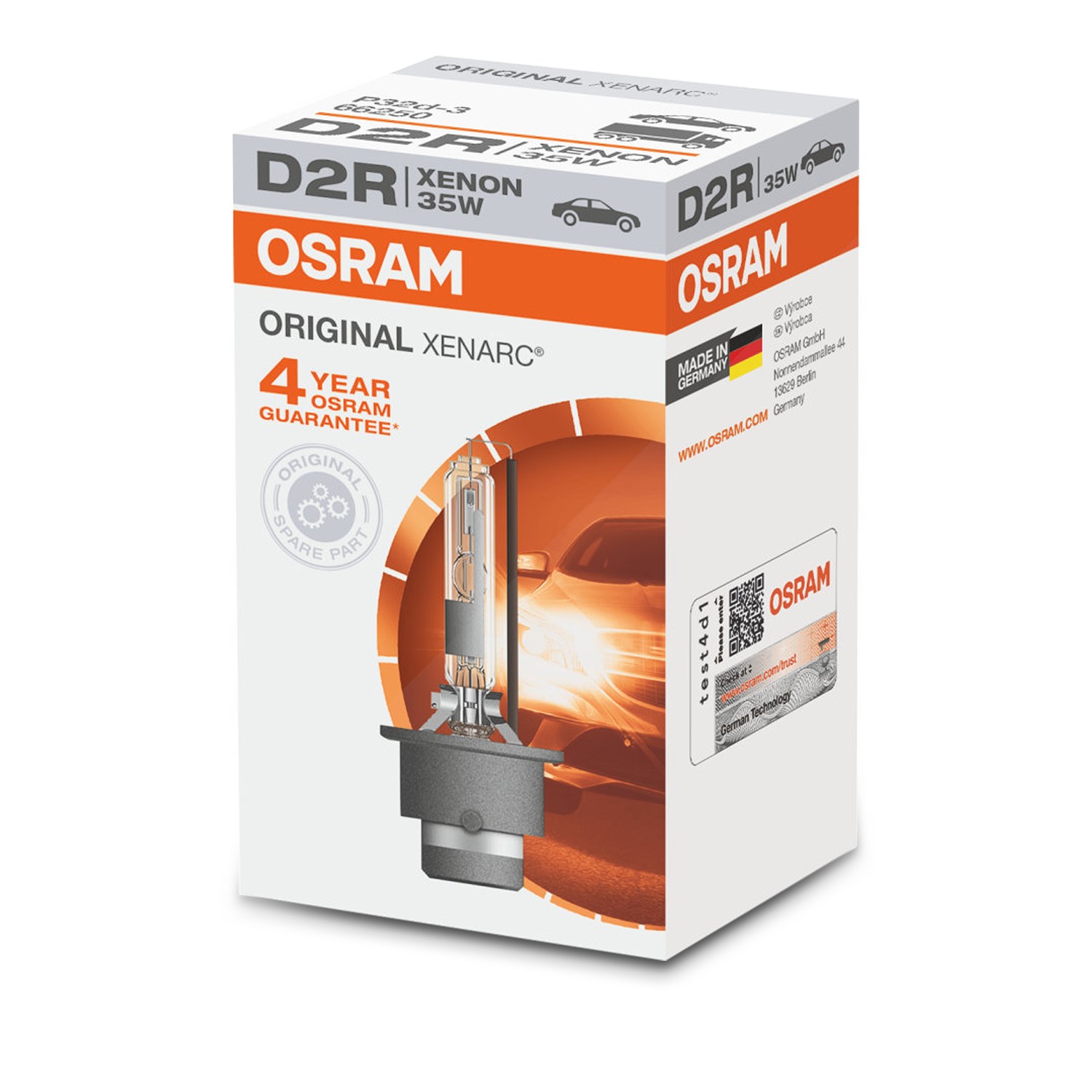 Osram D2R XENARC ORIGINAL Faltschachtel [Hersteller-Nr. 66250] für Lexus, Subaru, Renault, Mitsubishi, Volvo, Citroën, Audi, Mercedes-Benz, Nissan, Ho