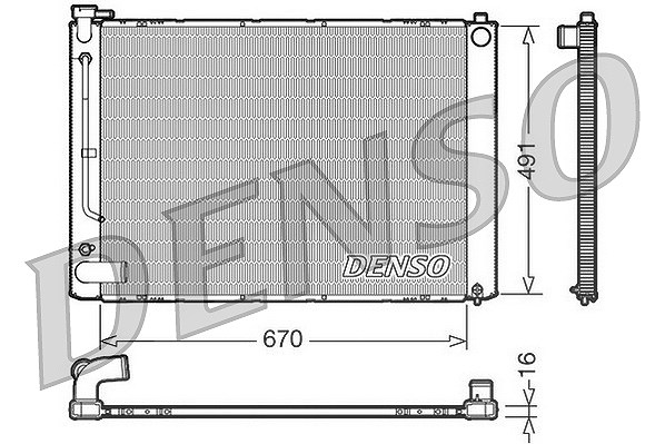 Denso Kühler, Motorkühlung [Hersteller-Nr. DRM50055] für Lexus