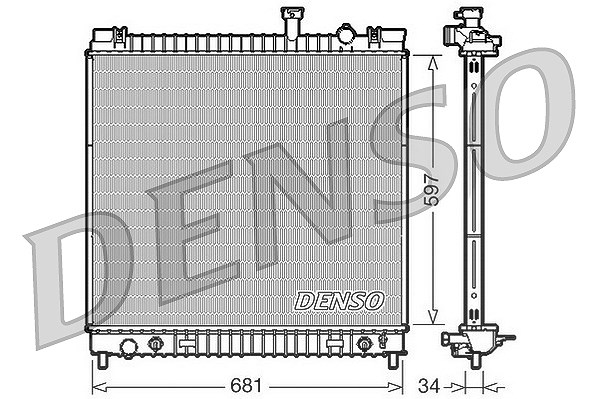 Denso Kühler, Motorkühlung [Hersteller-Nr. DRM46031] für Nissan