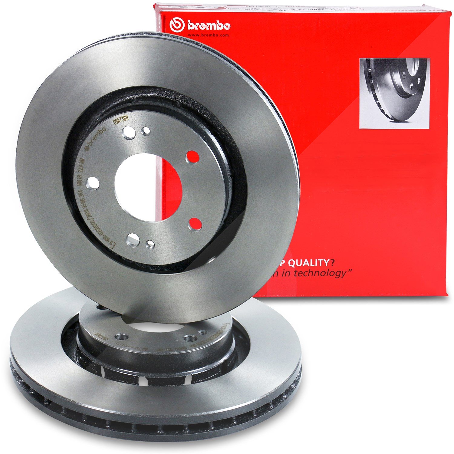 Brembo Bremsscheibe Belüftet Vorne [Hersteller-Nr. 09.A738.11] für Mitsubishi, Peugeot, Citroën