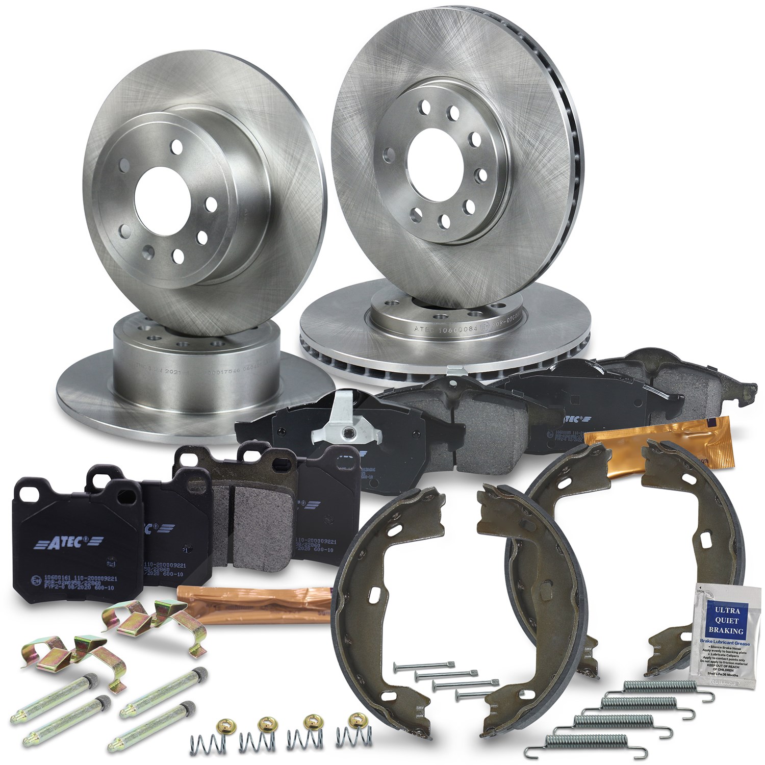 Bestprice Bremsscheiben + Bremsbeläge Vorne + Hinten [Hersteller-Nr. 10603826] für Opel, Saab