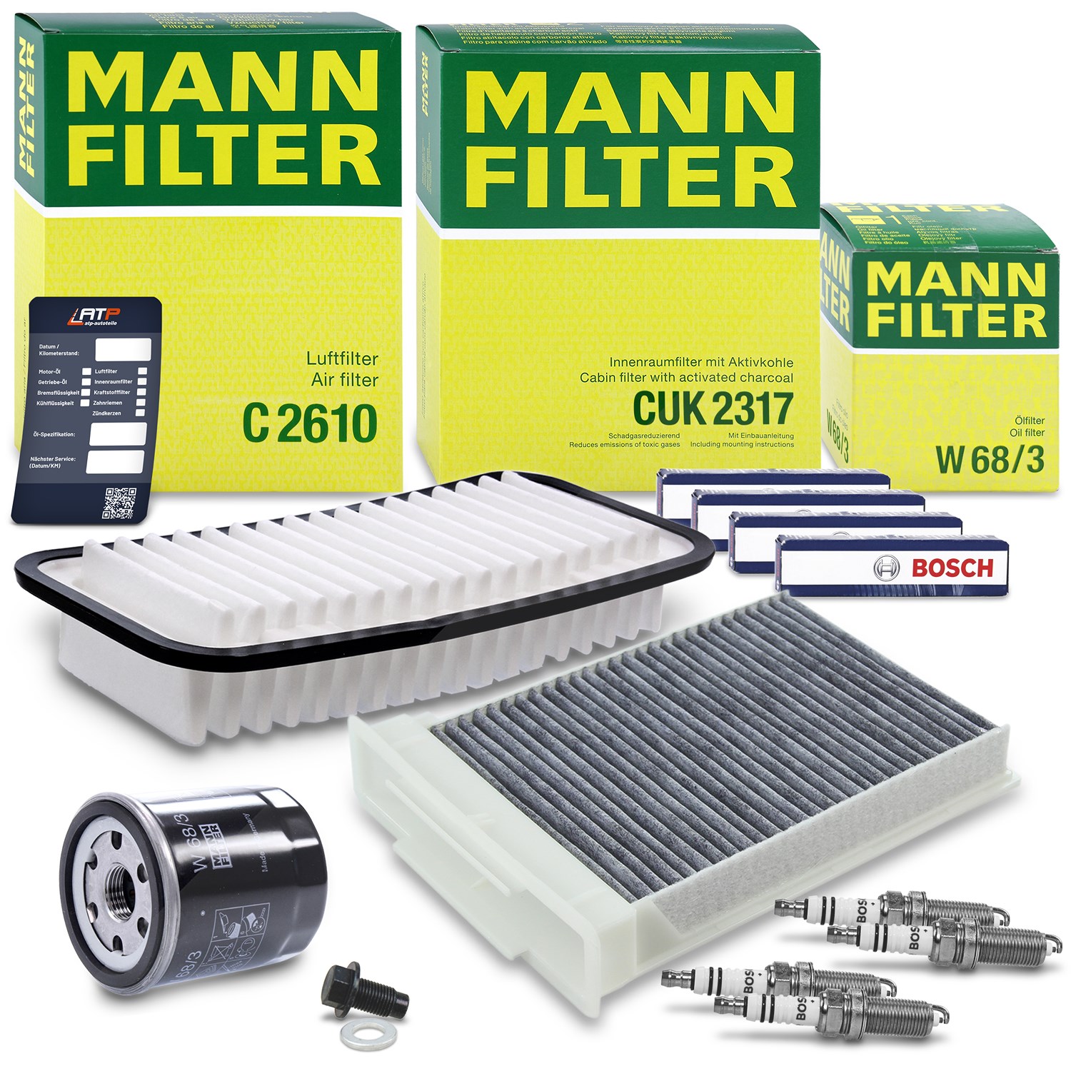 Mann-filter Inspektionspaket Filtersatz SET C [Hersteller-Nr. 10491228] für Peugeot, Citroën