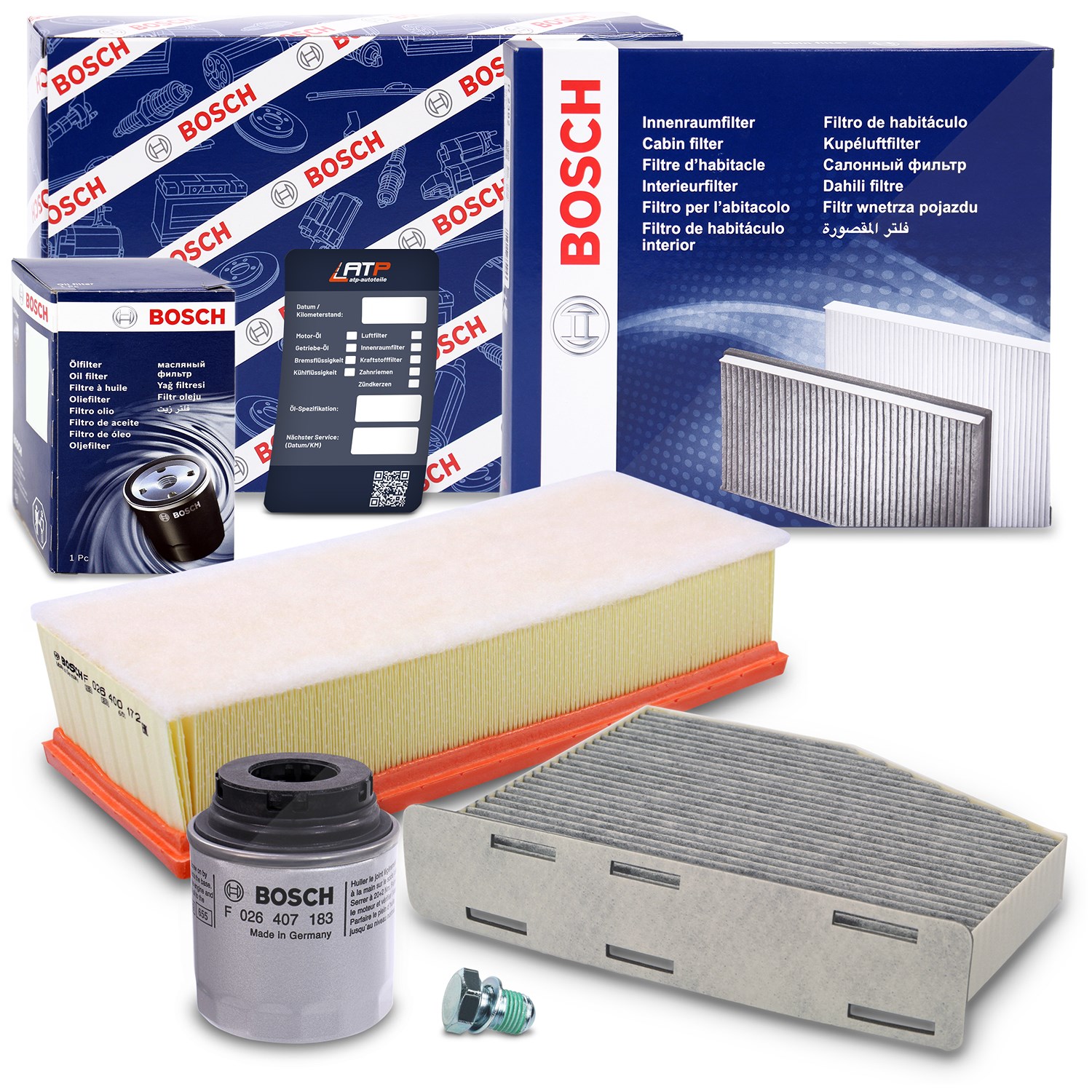 Bosch Inspektionspaket Filtersatz SET A [Hersteller-Nr. 10492348] für VW, Seat
