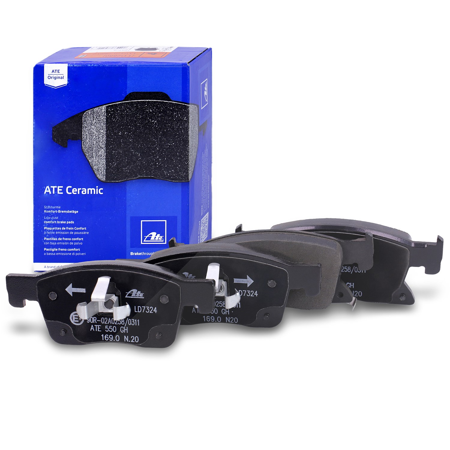 Ate CERAMIC Bremsbelagsatz vorne [Hersteller-Nr. 13.0470-7324.2] für Opel, Vauxhall