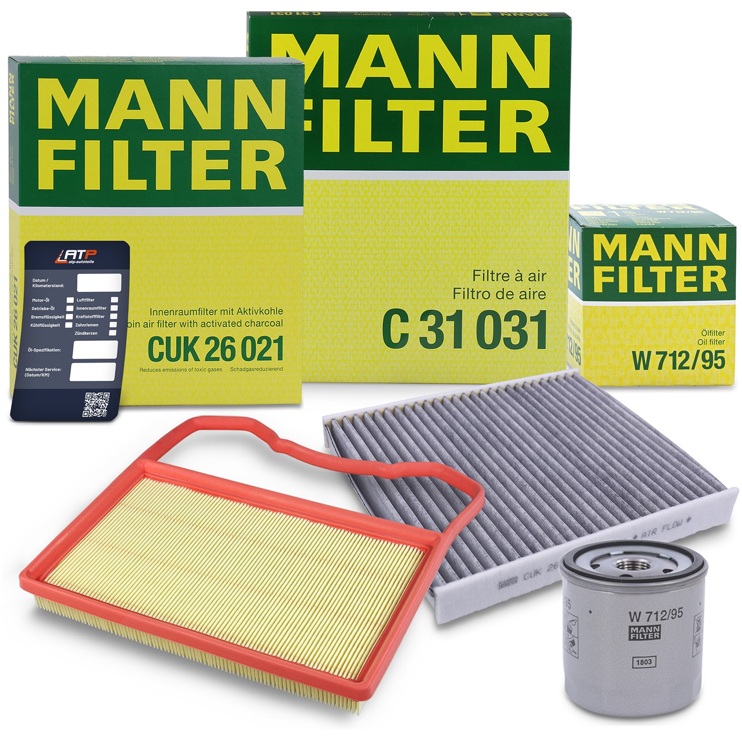 Mann-filter Inspektionspaket Filtersatz SET A [Hersteller-Nr. 40369794] für VW, Seat