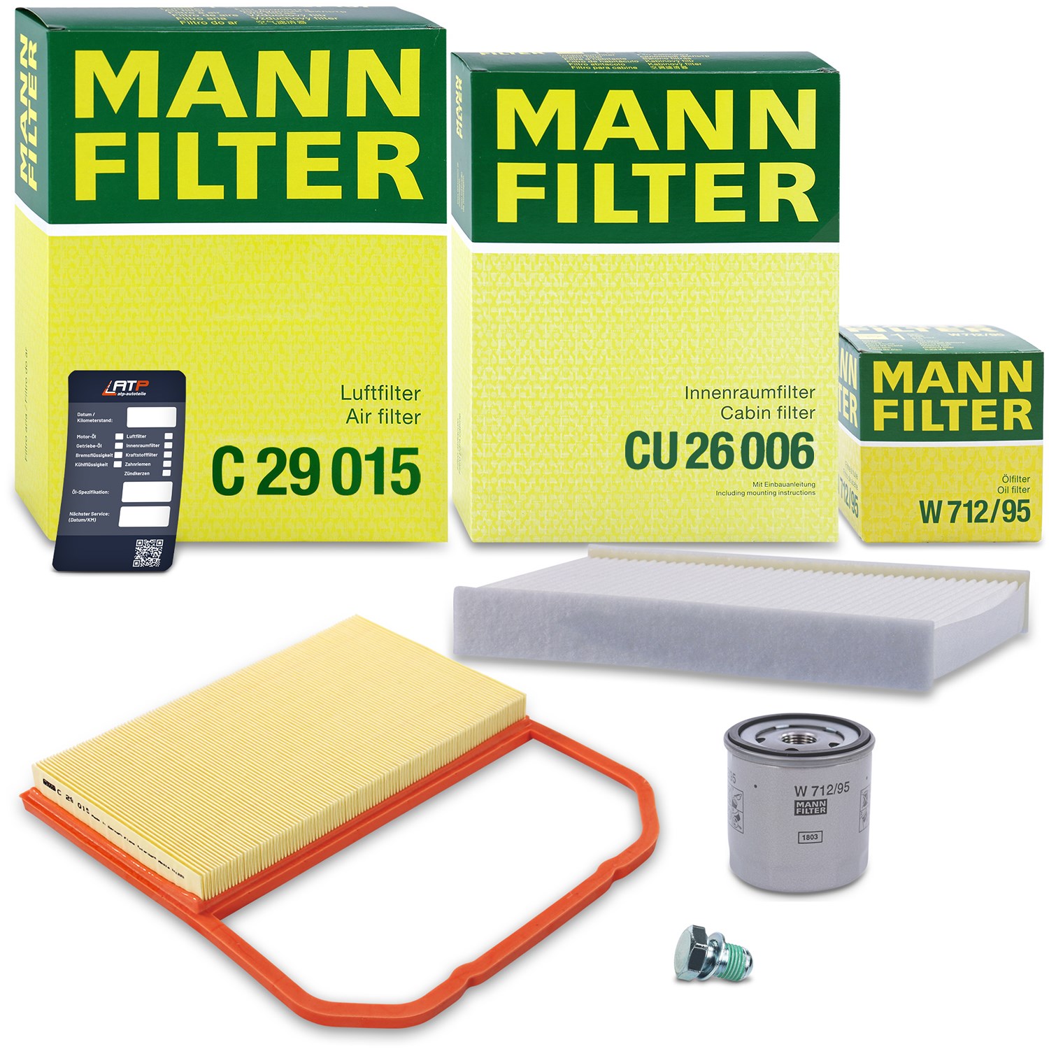 Mann-filter Inspektionspaket Filtersatz SET A [Hersteller-Nr. 10492576] für Skoda, VW, Seat