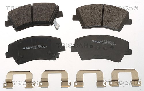 Triscan Bremsbelagsatz, Scheibenbremse [Hersteller-Nr. 811043059] für Hyundai, Kia