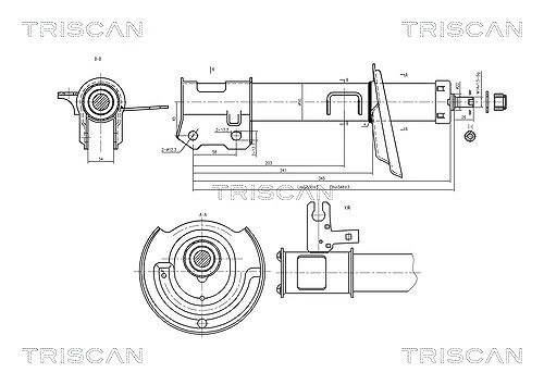 Triscan Stoßdämpfer [Hersteller-Nr. 870524104] für Opel, Vauxhall