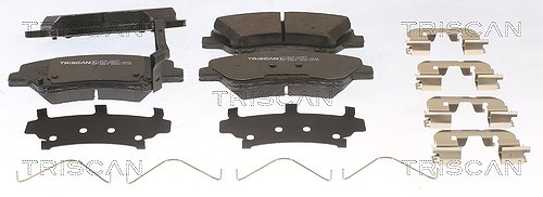 Triscan Bremsbelagsatz, Scheibenbremse [Hersteller-Nr. 811043057] für Hyundai, Kia