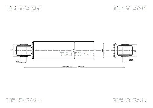 Triscan Stoßdämpfer [Hersteller-Nr. 870510205] für Fiat, Peugeot, Citroën