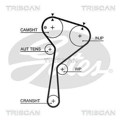 Triscan Zahnriemen [Hersteller-Nr. 86455675xs] für Infiniti, Dacia, Nissan, Mercedes-Benz, Renault