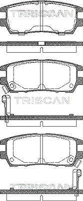 Triscan Bremsbelagsatz, Scheibenbremse [Hersteller-Nr. 811042003] für Mitsubishi