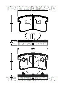 Triscan Bremsbelagsatz, Scheibenbremse [Hersteller-Nr. 811041007] für Daihatsu