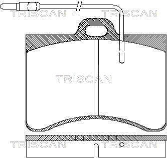 Triscan Bremsbelagsatz, Scheibenbremse [Hersteller-Nr. 811038782] für Peugeot, Citroën