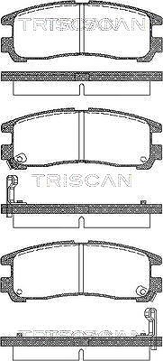 Triscan Bremsbelagsatz, Scheibenbremse [Hersteller-Nr. 811042006] für Chrysler, Mitsubishi, Hyundai