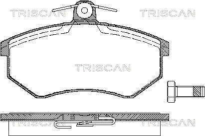 Triscan Bremsbelagsatz, Scheibenbremse [Hersteller-Nr. 811029934] für Seat, VW, Audi