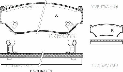 Triscan Bremsbelagsatz, Scheibenbremse [Hersteller-Nr. 811069001] für Suzuki