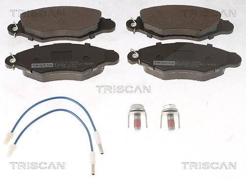 Triscan Bremsbelagsatz, Scheibenbremse [Hersteller-Nr. 811025015] für Citroën, Renault, Nissan, Peugeot