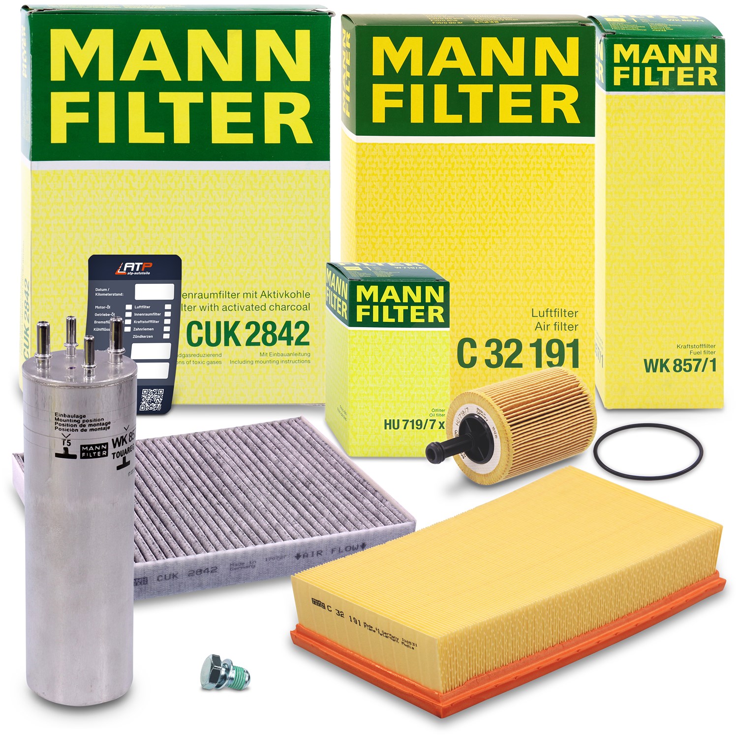 Mann-filter Inspektionspaket Filtersatz SET B [Hersteller-Nr. 10492726] für VW