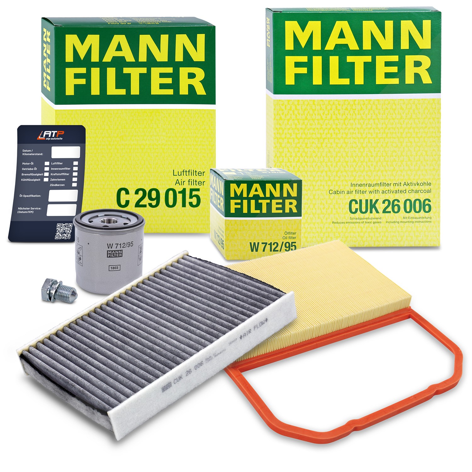 Mann-filter Inspektionspaket Filtersatz SET A [Hersteller-Nr. 40369811] für Seat, VW, Skoda