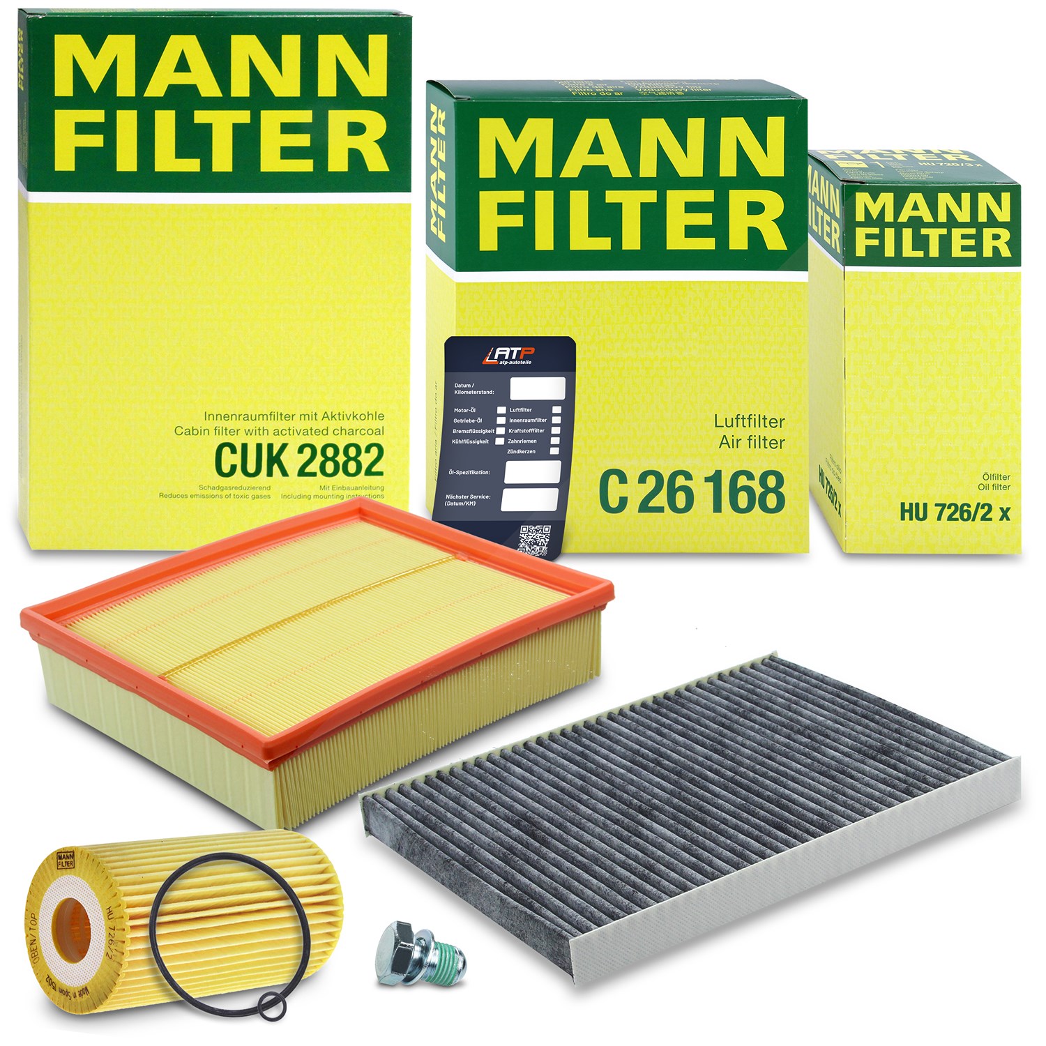Mann-filter Inspektionspaket Filtersatz SET A [Hersteller-Nr. 10491238] für VW, Skoda