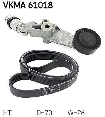 SKF Keilrippenriemen VKMA 61018 - Satz - Höhe 64 mm Länge 330 mm Breite 141 mm - OE Qualität - Bild 3