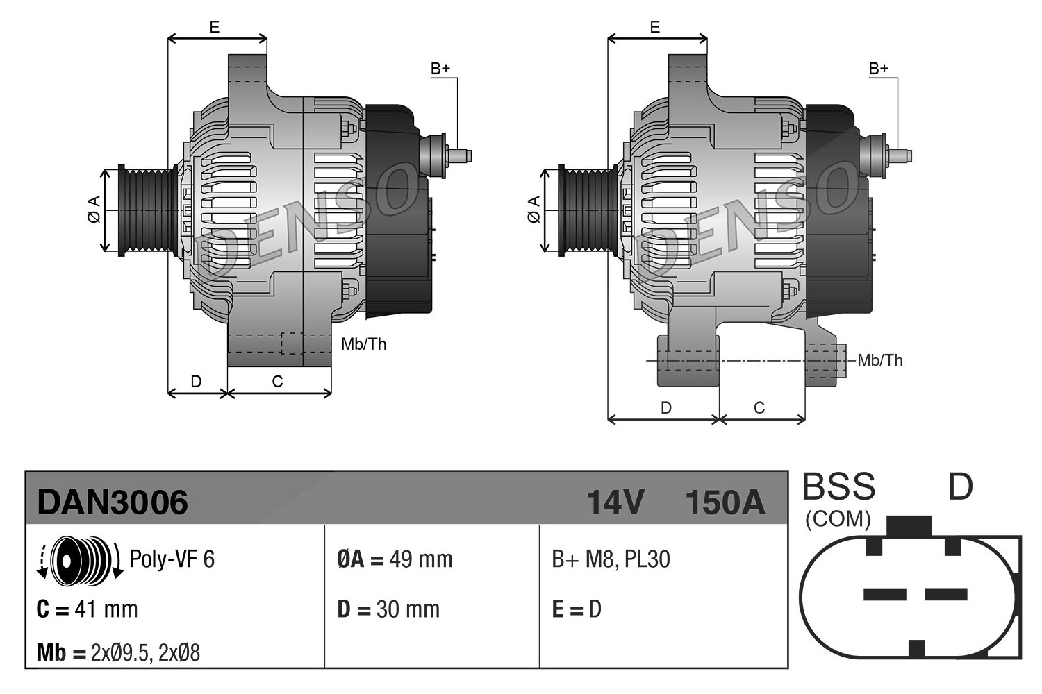 DENSO Generator DAN3006 für BMW - Bild 5