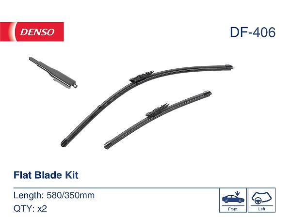 2x Scheibenwischerblatt Flachbalkenwischblatt DF-406 DENSO für NISSAN JUKE - Bild 6