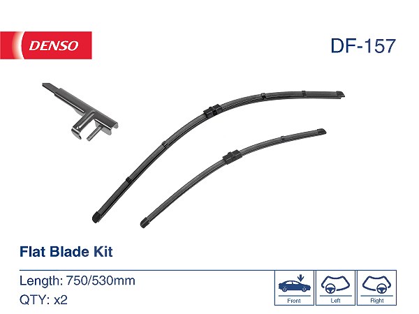 Denso Wischblatt Flat Blades 750/530Mm, Vorne, Stück Größe 2 Df-157 - Bild 6