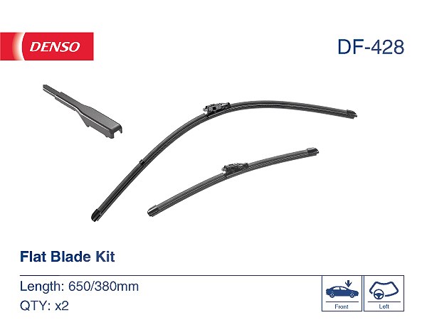 2x Scheibenwischerblatt Flachbalkenwischblatt DF-428 DENSO für RENAULT CAPTUR I - Bild 4