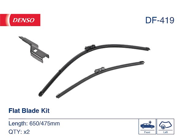 Scheibenwischerblatt Flachbalkenwischblatt DF-419 DENSO für BMW RENAULT OPEL - Bild 5