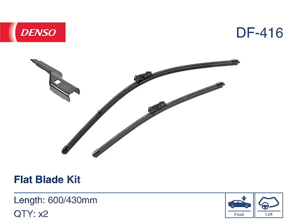 Scheibenwischerblatt Flachbalkenwischblatt DF-416 DENSO für PEUGEOT OPEL CITROËN - Bild 5