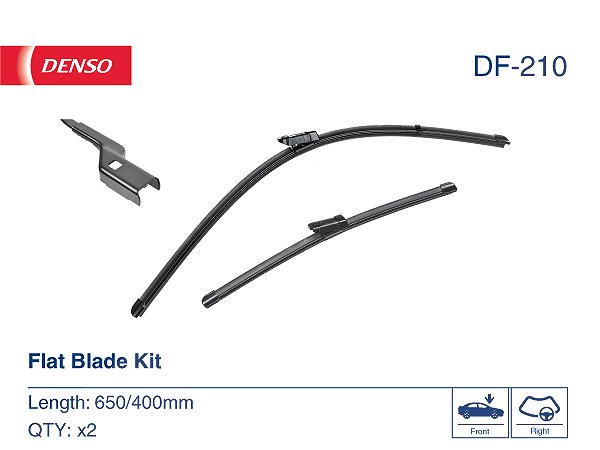 2x Scheibenwischerblatt Flachbalkenwischblatt DF-210 DENSO für SEAT BMW CITROËN - Bild 5