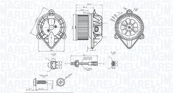 Magneti Marelli Innenraumgebläse [Hersteller-Nr. 069412753010] für Renault