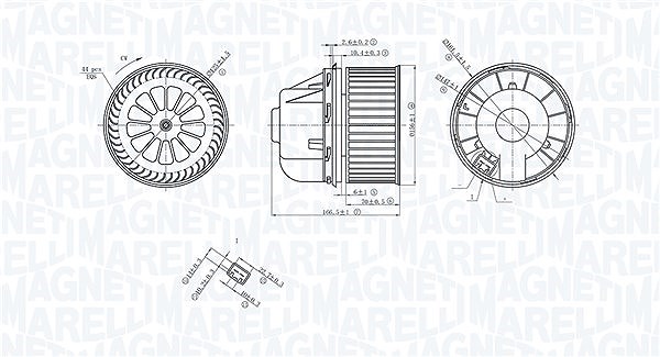 Magneti Marelli Innenraumgebläse [Hersteller-Nr. 069412729010] für Ford