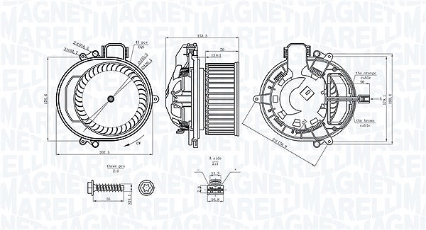 Magneti Marelli Innenraumgebläse [Hersteller-Nr. 069412722010] für BMW