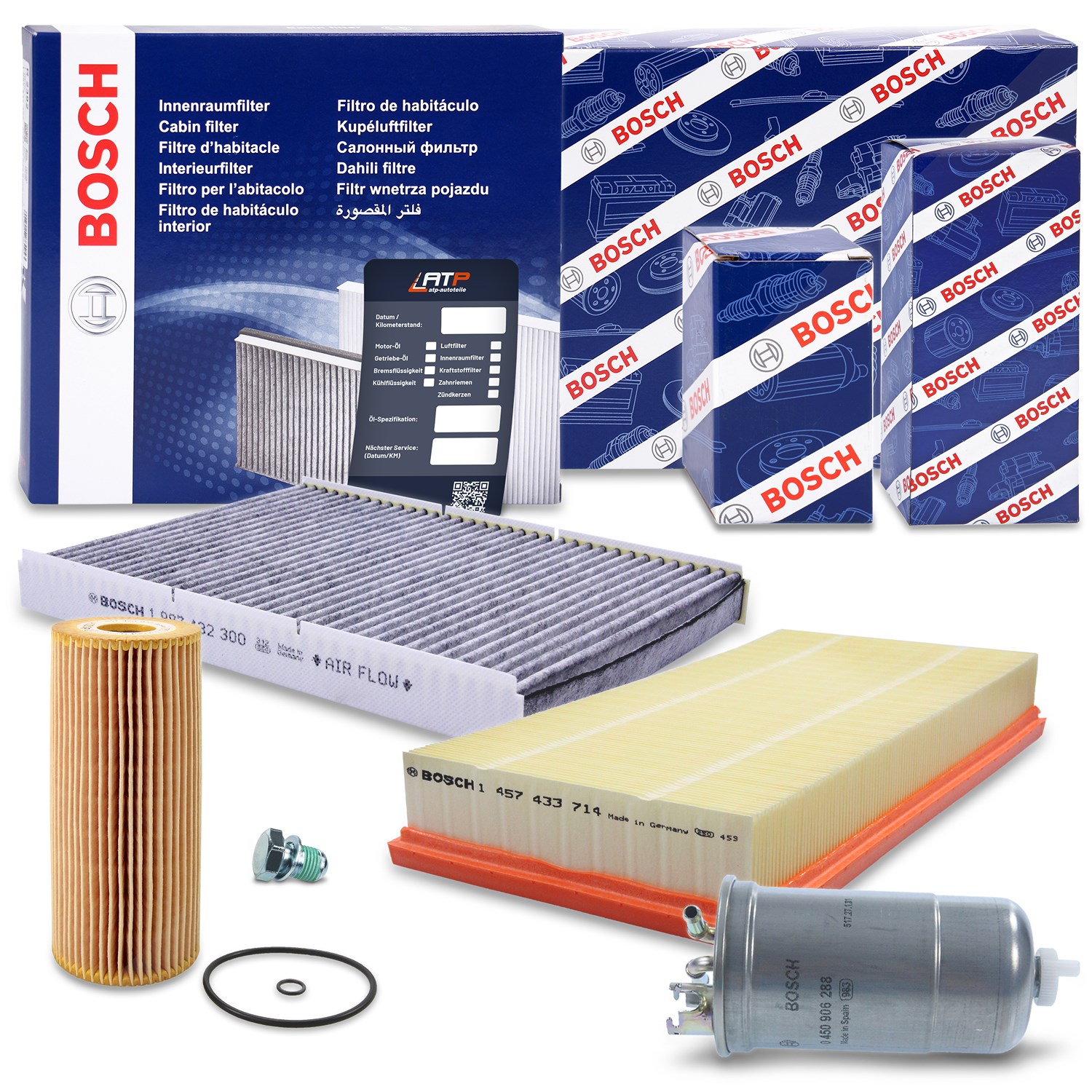 Bosch Inspektionspaket Filtersatz SET B [Hersteller-Nr. 10490940] für Audi, VW, Skoda