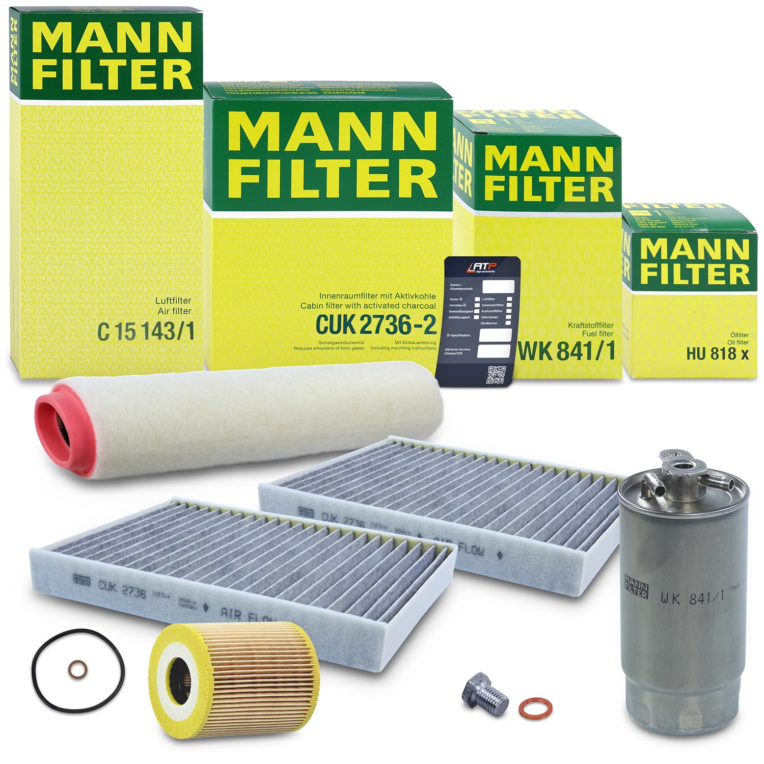 Mann-filter Inspektionspaket Filtersatz SET B [Hersteller-Nr. 10491215] für BMW